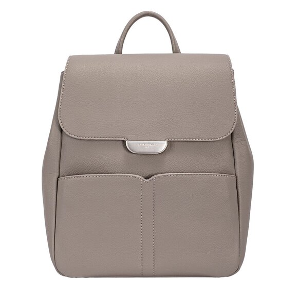 David Jones Paris Women Fashion Structured Medium Backpack - Oxford Tan